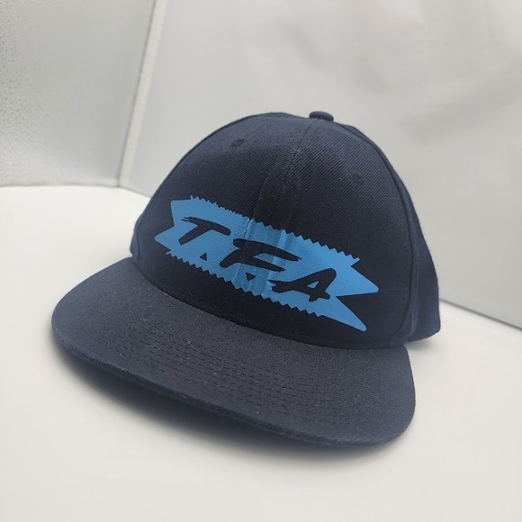 T.F.A Flat Bill Hat Snapback Blue Graphic‎ Adjustable Baseball Cap - Picture 1 of 9